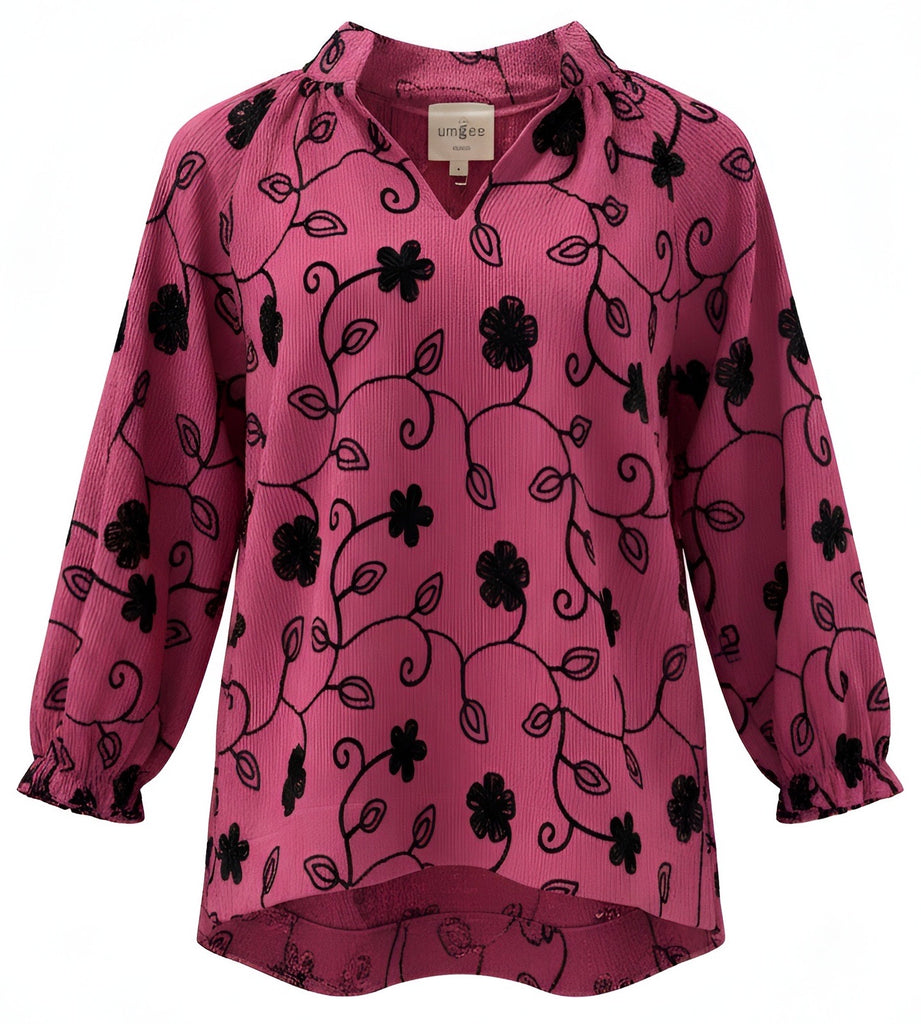 "Rani" Embroidered Blouse - The Katie Grace Boutique