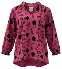 "Rani" Embroidered Blouse - The Katie Grace Boutique