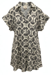 "Clara" Scalloped  Detail Dress - The Katie Grace Boutique