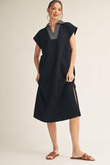 "Noir" Midi Dress - The Katie Grace Boutique