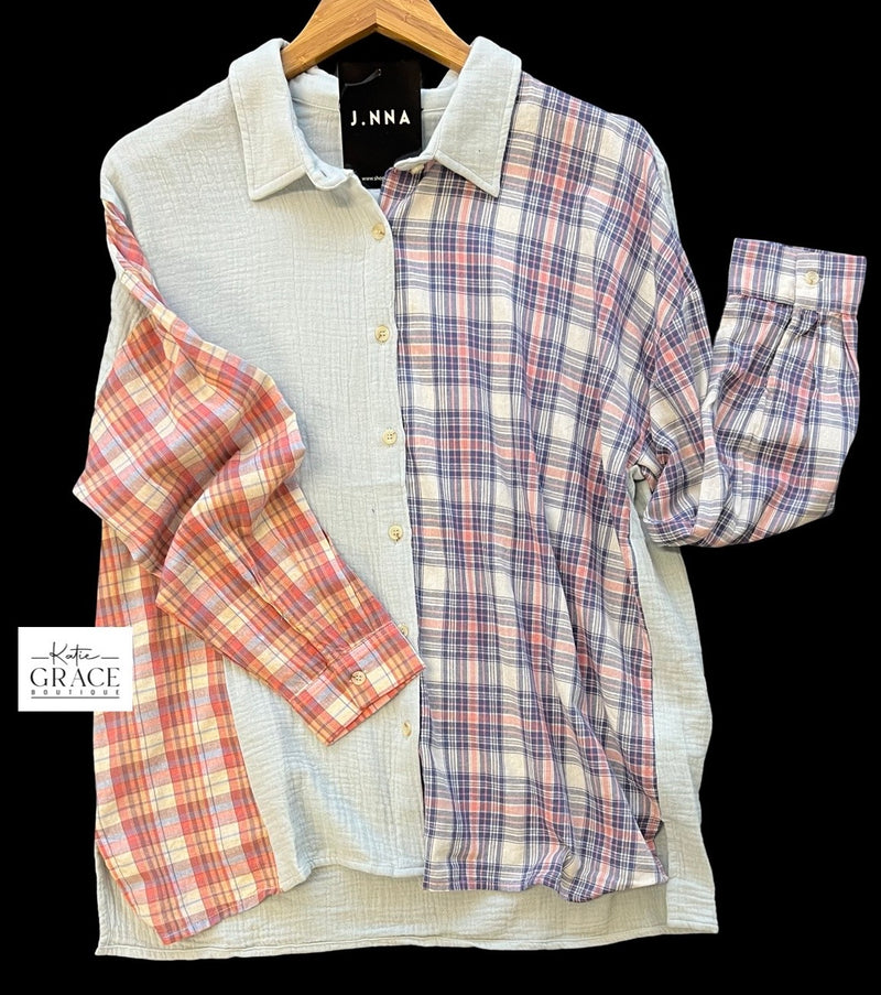 "Jenny" Button Down Top - The Katie Grace Boutique