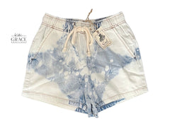 Bleached Denim Shorts - The Katie Grace Boutique