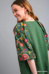 "Leslie" Embroidered Blouse - The Katie Grace Boutique
