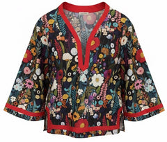 "Poppy" Floral Blouse - The Katie Grace Boutique