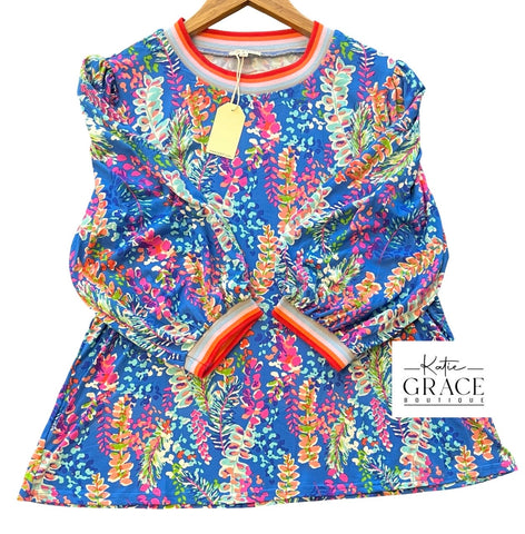 "Mitzi" Floral Top - The Katie Grace Boutique