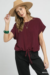 "Abby" Linen Blend Top - The Katie Grace Boutique