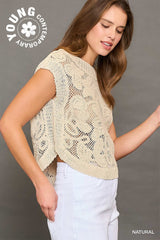 "Pixy" Crochet Sweater - The Katie Grace Boutique