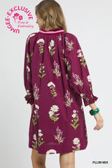 "Plumria" Floral Dress - The Katie Grace Boutique