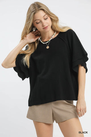 "Eva" Linen Top - The Katie Grace Boutique
