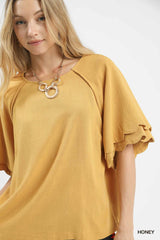 "Rachel" Linen Blend Top - The Katie Grace Boutique