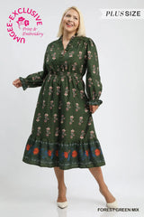 "Constance" Midi Dress, Plus - The Katie Grace Boutique