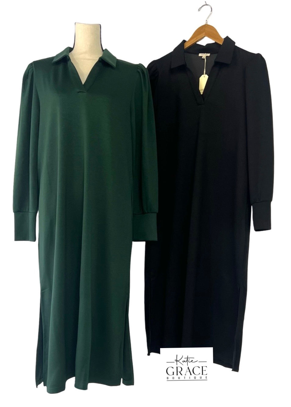 "Paris" Luxe Knit Midi Dress, 2 colors - The Katie Grace Boutique