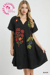 "Evelyn" Embroidered Dress - The Katie Grace Boutique