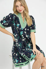 "Chloe" Floral Dress, S-2XL - The Katie Grace Boutique