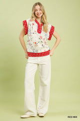 "Vivian" Cap Sleeve Blouse - The Katie Grace Boutique