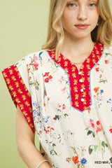 "Vivian" Cap Sleeve Blouse - The Katie Grace Boutique