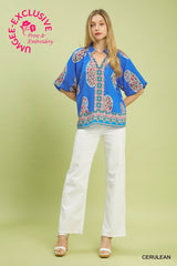 "Freya" Paisley Top - The Katie Grace Boutique