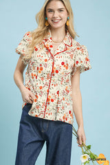 "Bree" Floral Top - The Katie Grace Boutique