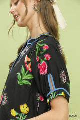 "Caty" Floral Top - The Katie Grace Boutique