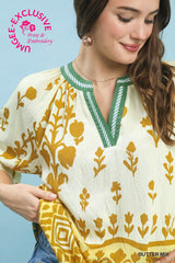 "Josephine" V Neck Blouse - The Katie Grace Boutique