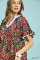 "Leena" Floral Blouse - The Katie Grace Boutique