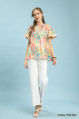 "Candi" Flutter Blouse - The Katie Grace Boutique
