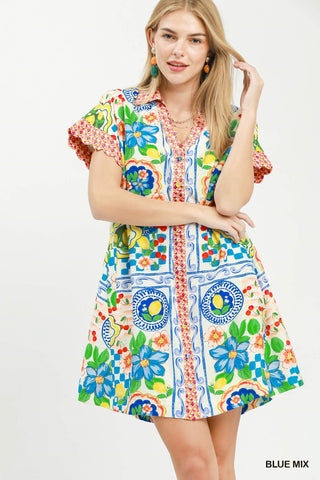 "Hanna" Print Dress - The Katie Grace Boutique