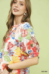 "Tiffani" Floral Blouse - The Katie Grace Boutique