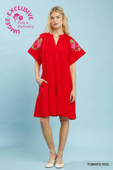"Cheri" Embroidered Dress - The Katie Grace Boutique