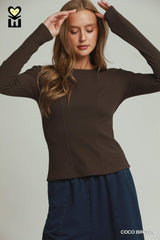 "Bree" Fitted Top, 2 colors - The Katie Grace Boutique