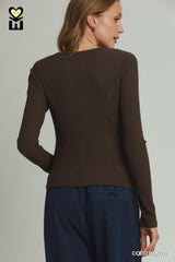 "Bree" Fitted Top, 2 colors - The Katie Grace Boutique