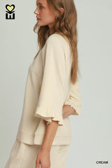 "Viv" Ruffled Luxe Top, 4 colors