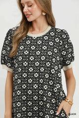 "Quinn" Floral Texture Dress - The Katie Grace Boutique