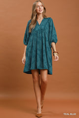"Anita"  Jacquard Dress - The Katie Grace Boutique