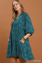 "Anita"  Jacquard Dress - The Katie Grace Boutique