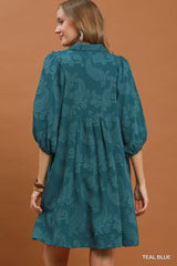 "Anita"  Jacquard Dress - The Katie Grace Boutique