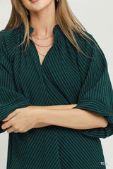 "Willa" Striped Blouse - The Katie Grace Boutique