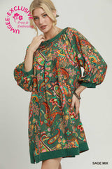 "Ramona" Paisley Dress - The Katie Grace Boutique