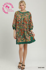 "Ramona" Paisley Dress - The Katie Grace Boutique