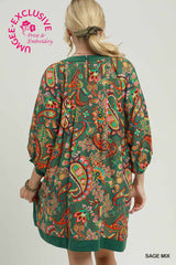 "Ramona" Paisley Dress - The Katie Grace Boutique