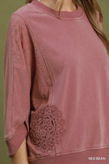 "Simone" Mineral Washed Top - The Katie Grace Boutique