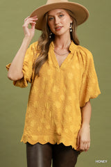 "Sunny" Textured Blouse
