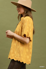 "Sunny" Textured Blouse