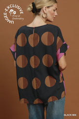 "Moon" Abstract Top - The Katie Grace Boutique