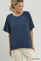 "Cassie" Textured Top, 3 colors - The Katie Grace Boutique