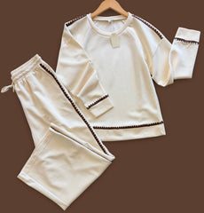 "Elaine" Matching Separates, Cream - The Katie Grace Boutique
