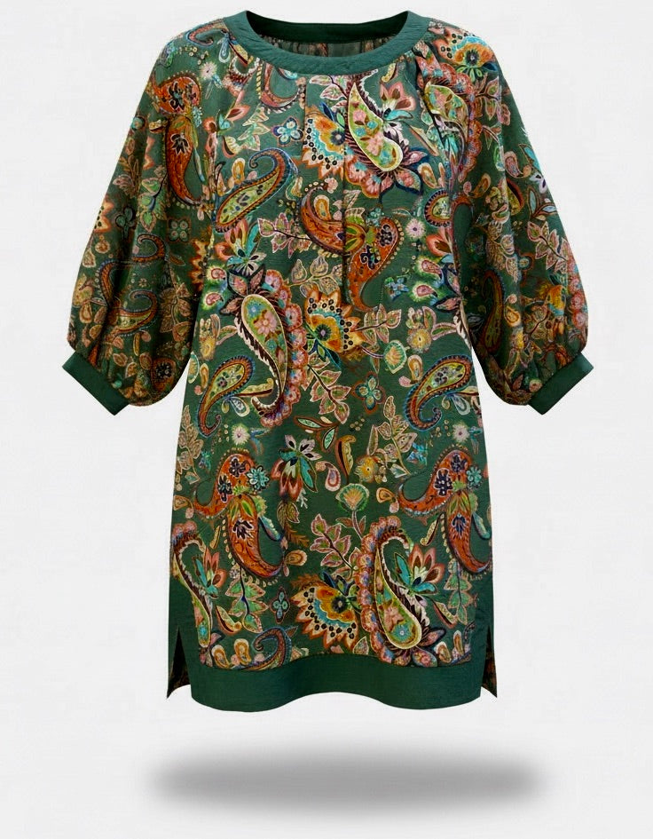 "Ramona" Paisley Dress - The Katie Grace Boutique