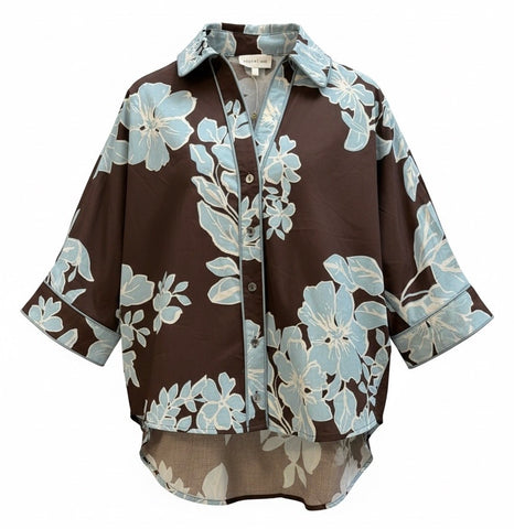 "Willow" 3/4 Sleeve Blouse - The Katie Grace Boutique