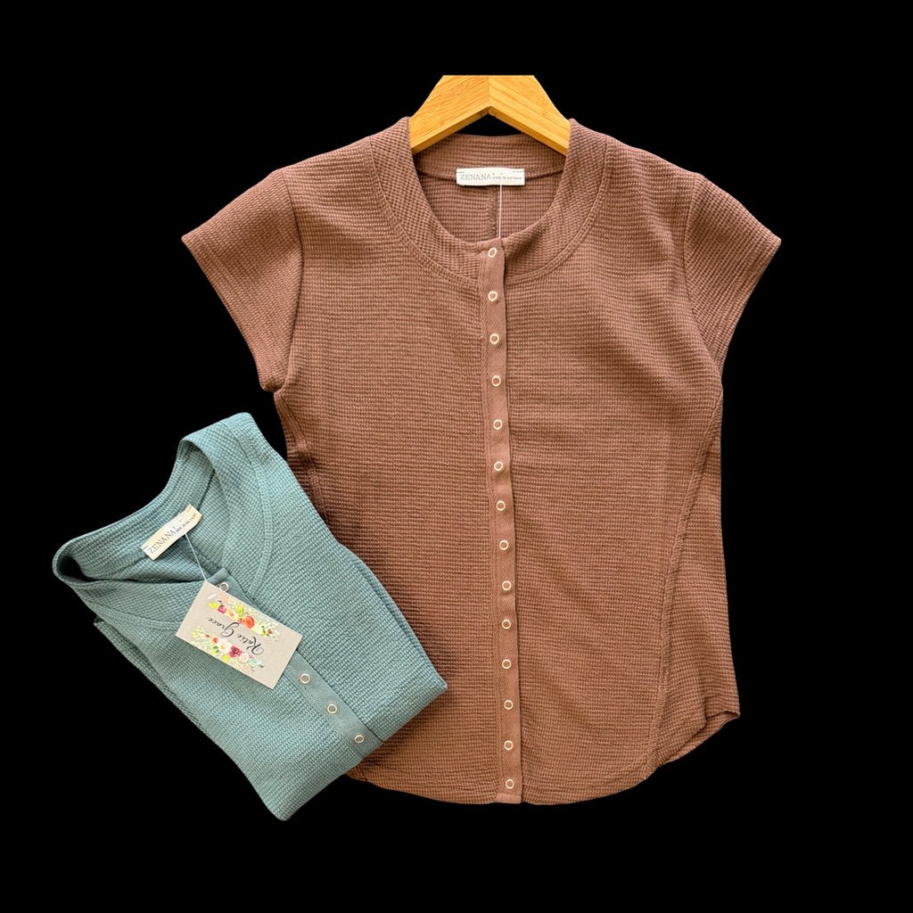 "Polly" Fitted Top, 2 colors