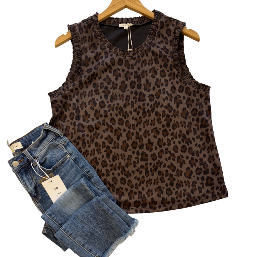 "Sylvia" Leopard Top - The Katie Grace Boutique